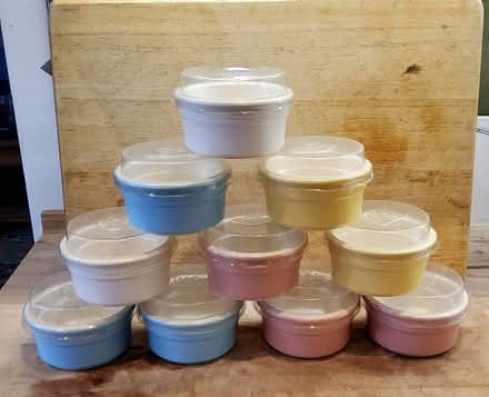 Photo of free 10 small pots with lids (Redhill RH1) #1