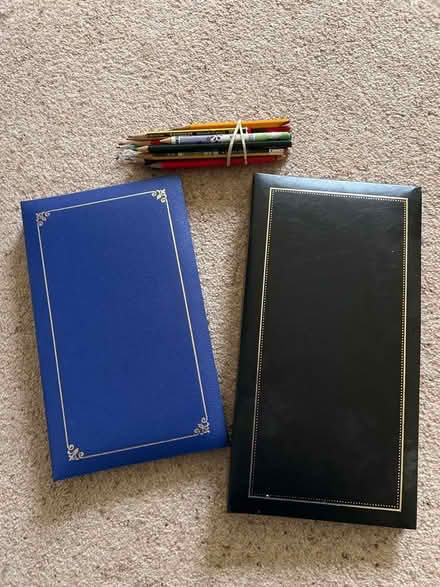 Photo of free Two flip photo albums and pencils (Langwathby CA10) #2