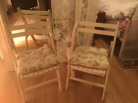 Photo of free Two chairs, good condition, with cushions (new) (St. John's Wood NW8) #1