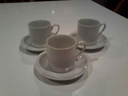 Photo of free Espresso cups & saucers (Hawthorne Hills in NE Seattle) #1