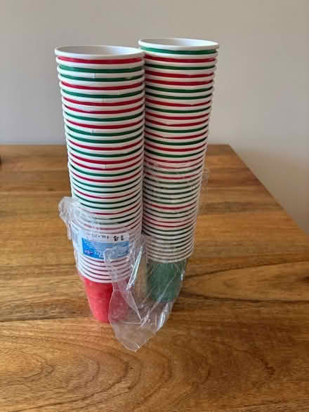 Photo of free Red and green sturdy paper cups (Burton Joyce NG14) #1