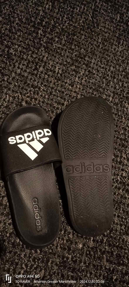 Photo of free Black Adidas sliders (Hag Fold M46) #2