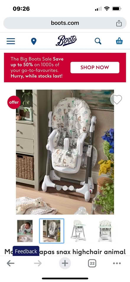 Photo of free Mamas and papas snax high chair (Seamer road/town YO12) #2