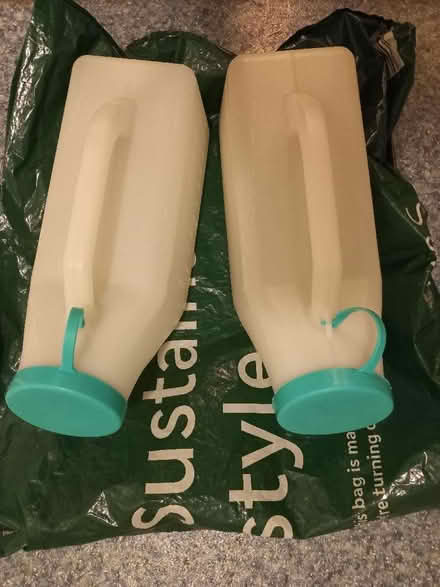 Photo of free 2 x 1 litre graduated male urinal bottles (Harleston IP20) #1