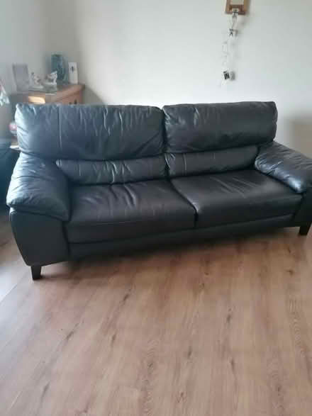 Photo of free Large leather sofa & large single (Holsworthy) #1