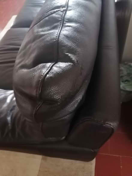 Photo of free Large leather sofa & large single (Holsworthy) #3