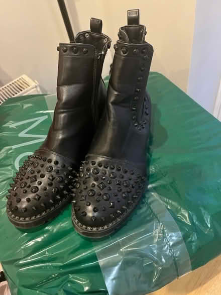 Photo of free Size 6 faux leather spikes boots (Chatham) #1