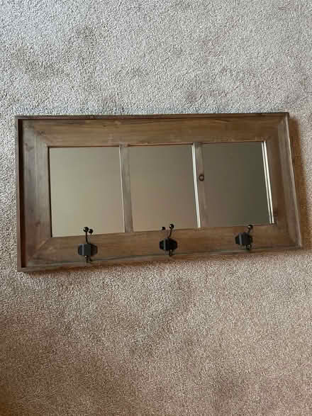 Photo of free Entryway mirror w/ hooks (Crofton) #1