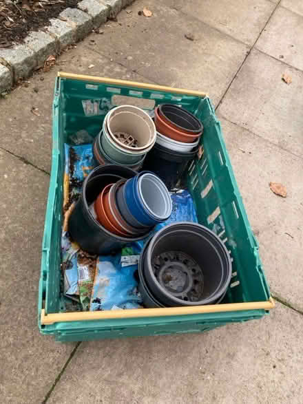 Photo of free Crate of mixed pots - Leegomory (Leegomery TF1) #1