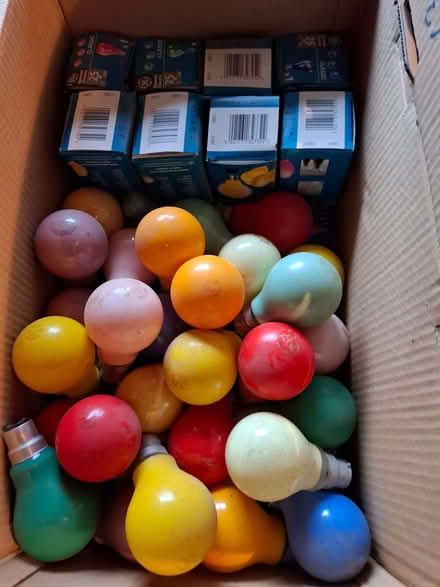 Photo of free Coloured light bulbs - 60+ (Llangammarch Wells LD4) #1