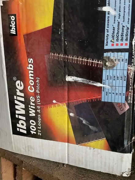 Photo of free Comb binder and materials (Odstone CV13) #2