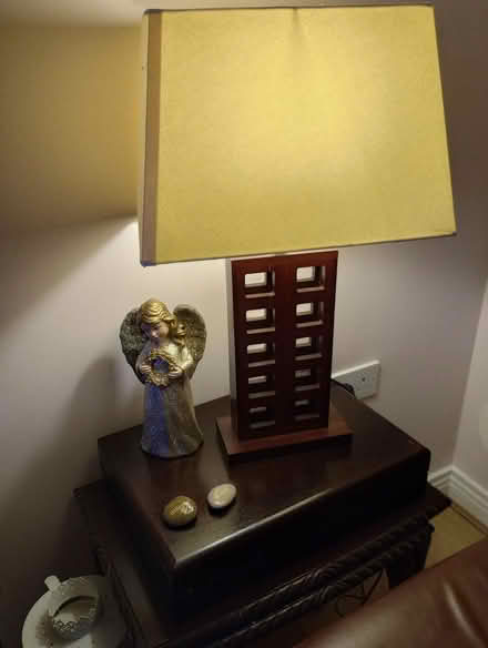 Photo of free Table lamp with wooden base (Blanchardstown) #1