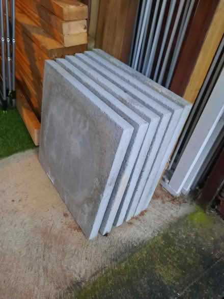 Photo of free 6x grey textured slabs 450x450x35 (Welton LN2) #1