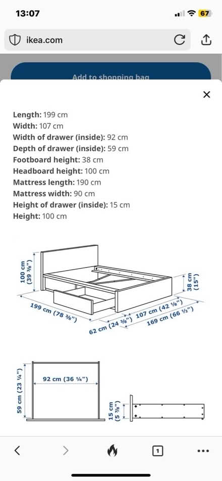 Photo of free IKEA Malm Single Bed (Dalkey) #4