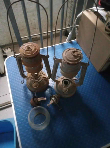 Photo of free two old Oil Lamps (Queenhill) #1