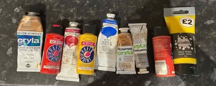 Photo of free Selection of opened acrylic paints (CB4) #1