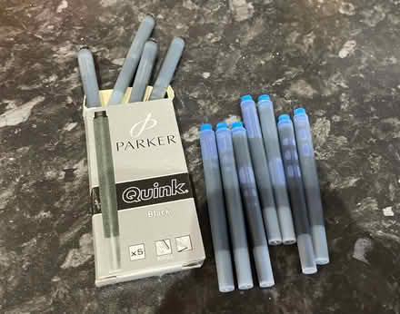 Photo of free Black & Blue Parker ink cartridges (CB4) #1