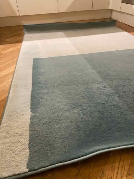 Photo of free Large duck Egg blue IKEA rug (Prestwich M25) #2