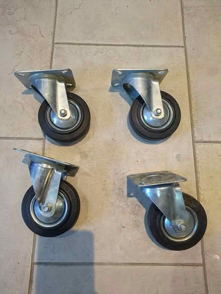 Photo of free Heavy duty swivel castor wheels x4 (Leeds LS18) #1