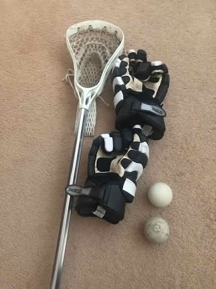 Photo of free Lacrosse stick, gloves, and 2 balls (North Hollywood) #1