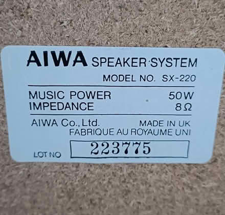 Photo of free Aiwa 50W speakers (Wickham PO17) #2