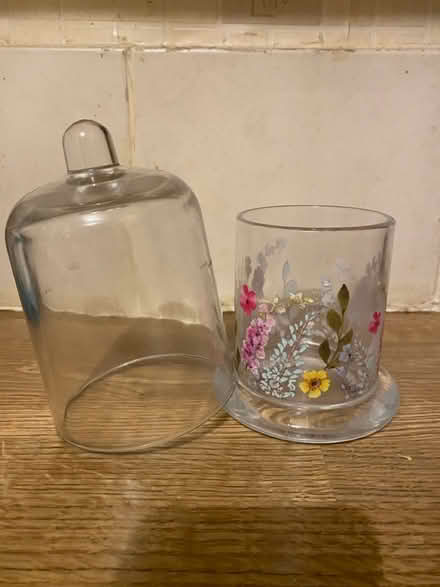 Photo of free Pretty small bell jar/candle holder (Bartley Green B32) #2