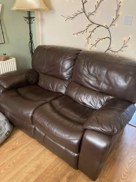 Photo of free Leather recliner sofa (Buxton Derbyshire) #1