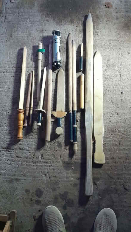 Photo of free Wooden play swords, Harry Potter wands and light sabre (Combe Down) #1