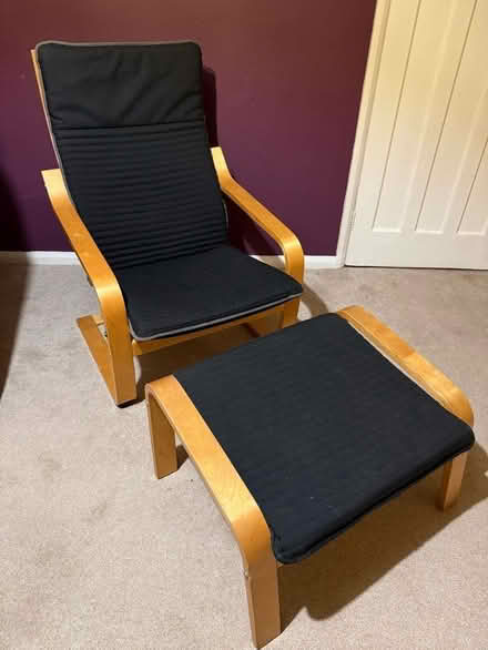 Photo of free Poang Chair and Foot Stool (Lymm WA13) #1