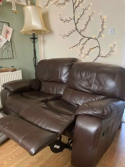 Photo of free Leather recliner sofa (Buxton Derbyshire) #3