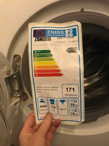 Photo of free Zanussi Washing Machine (Chichester nr. Theatre) #2