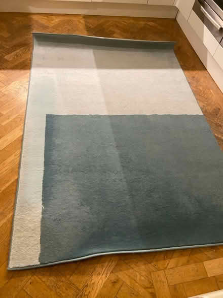 Photo of free Large duck Egg blue IKEA rug (Prestwich M25) #1