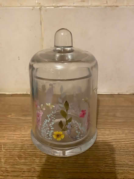 Photo of free Pretty small bell jar/candle holder (Bartley Green B32) #1