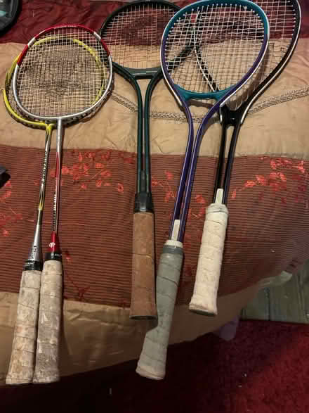 Photo of free Three squash,two badminton rackets (Torquay) #2