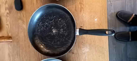 Photo of free 2 large frying pans and griddle pan (Finnieston, G3) #2