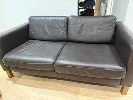 Photo of free 2 and 3 Seater Leather Sofa (Daisy Hill BD9) #1