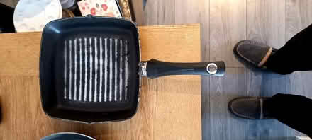 Photo of free 2 large frying pans and griddle pan (Finnieston, G3) #1