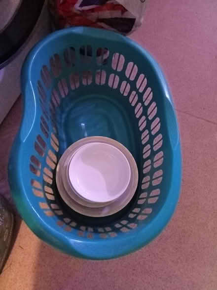 Photo of free Dinner set and washing basket (Shrewsbury monkmoor by) #1