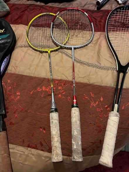 Photo of free Three squash,two badminton rackets (Torquay) #1