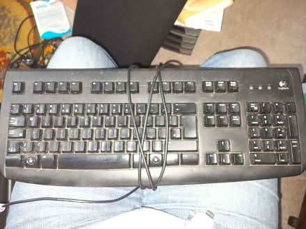 Photo of free Computer keyboard with serial cable (Eaton Socon PE19) #1