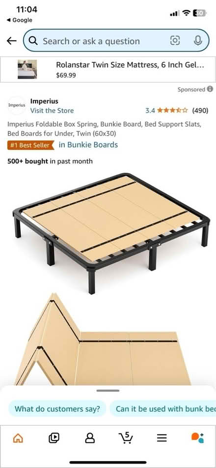 Photo of slats or plywood twin base (Winfield by cdh) #4