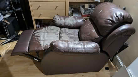 Photo of free Brown faux leather Recliner chair (WA14 Altrincham) #2