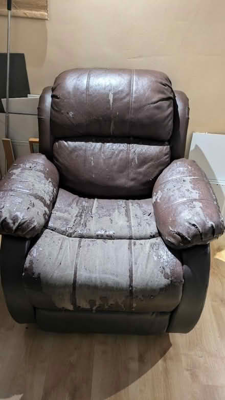 Photo of free Brown faux leather Recliner chair (WA14 Altrincham) #3