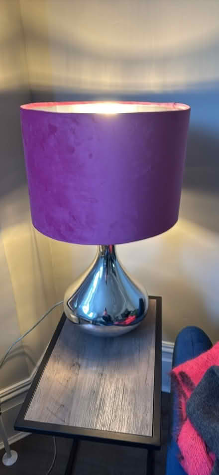 Photo of free Metal lamp & pink lampshade (SW2) #4