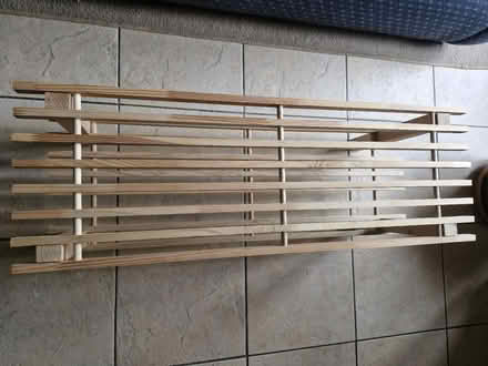 Photo of free Two tier wooden shoe rack (Bomere Heath) #1