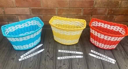 Photo of free 3 x plastic baskets for kids bike (Leckhampton GL53) #1