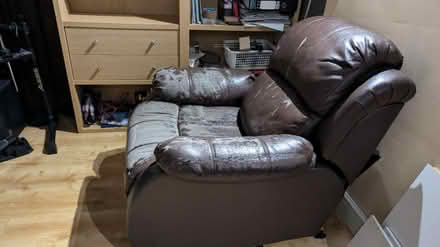 Photo of free Brown faux leather Recliner chair (WA14 Altrincham) #1