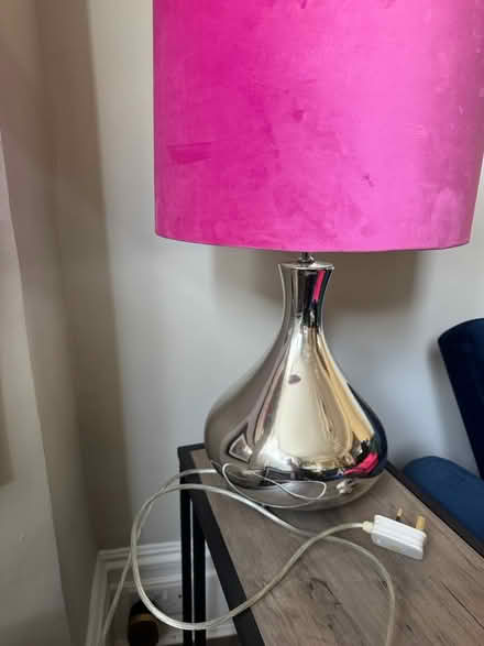 Photo of free Metal lamp & pink lampshade (SW2) #1