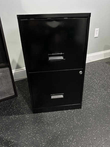 Photo of free 2-Drawer File Cabinet w/key (Black) (Upper Marlboro) #1