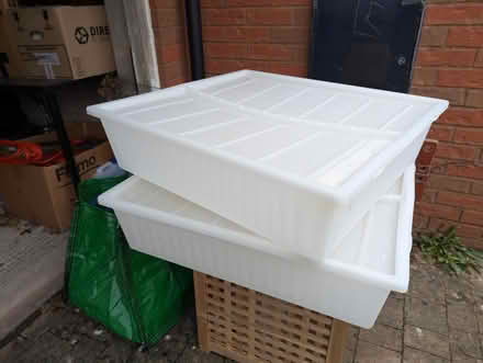 Photo of free Under-bed Plastic Storage Boxes x2 (Stoke Gifford BS34) #1